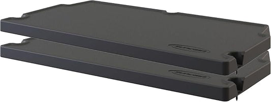 Suncast 2 Pack Vertical Shed Shelf Kit, Space Saving Shelving for Wall Mount Outdoor Storage Structures, 27.75" W x 14.5" D x 1.25" H, Black