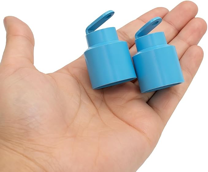 Blue G-Type Micro Rotating Sprinklers (2-Pack) — 360° Refraction Spray Nozzles, 6–8M Radius, 1/2 Inch Thread — Atomizing Water-Saving Irrigation Heads for Lawn, Garden & Greenhouse