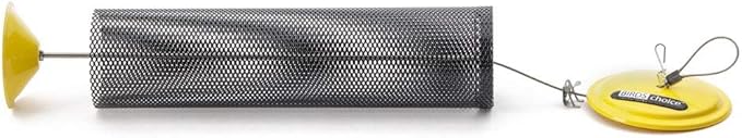 Birds Choice XTF32 Magnet Mesh Nyjer Feeder, Nyjer Tube Feeder w/ Hanging Cable, Small, Yellow