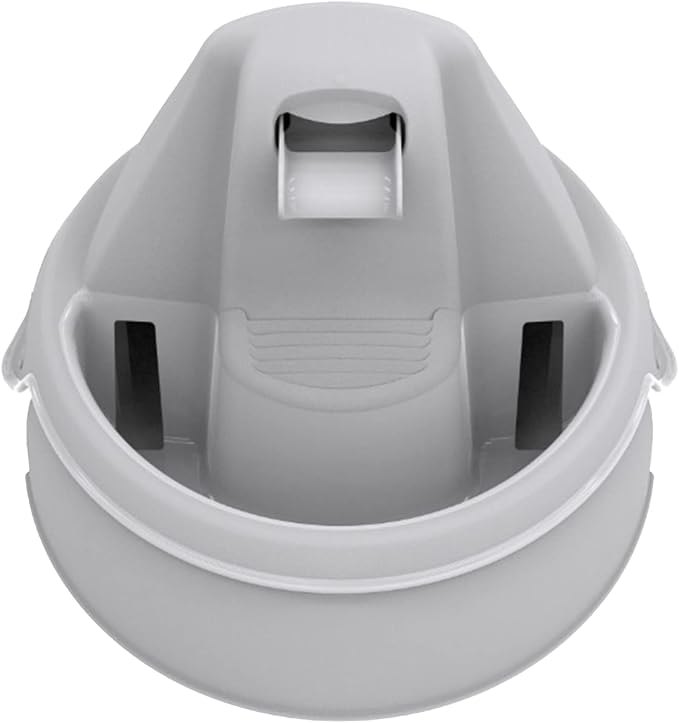 Aqua Flow Premium Pet Water Fountain - Automatic Dispenser Drinking Bowl for Cats and Dogs - Anti-Hair Drainage System - Replaceable Filters - Ideal for Multiple Pets - 52 up to 120 fl oz - Gray