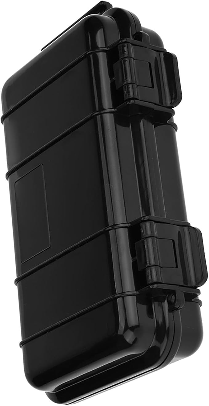 SIXRUN Outdoor Shockproof Sealed Storage Case, Model B, Black, ABS Material, Waterproof, 7.5x4.7x2.0 Inch