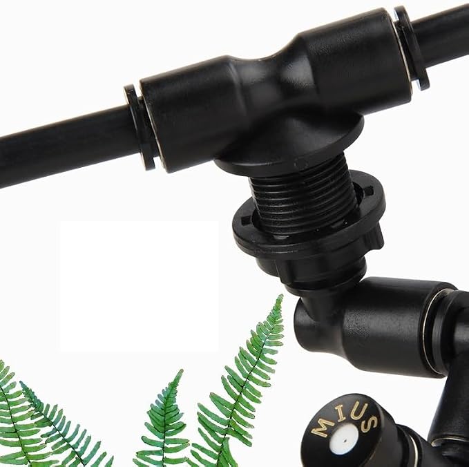 360 Degree Rotating Reptiles Fogger Mist Sprinkler Terrarium Nozzle Adjustable Greenhouse Pet Cooling System(Double Head)