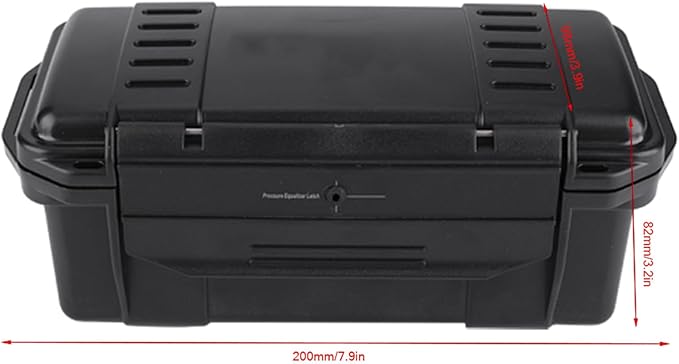 Waterproof Storage Box, Black Waterproof Storage Containers Storage Bin Portable Weatherproof Shockproof Airtight Survival Box Lightweight for Fishing Camping Hiking Outdoor Activities