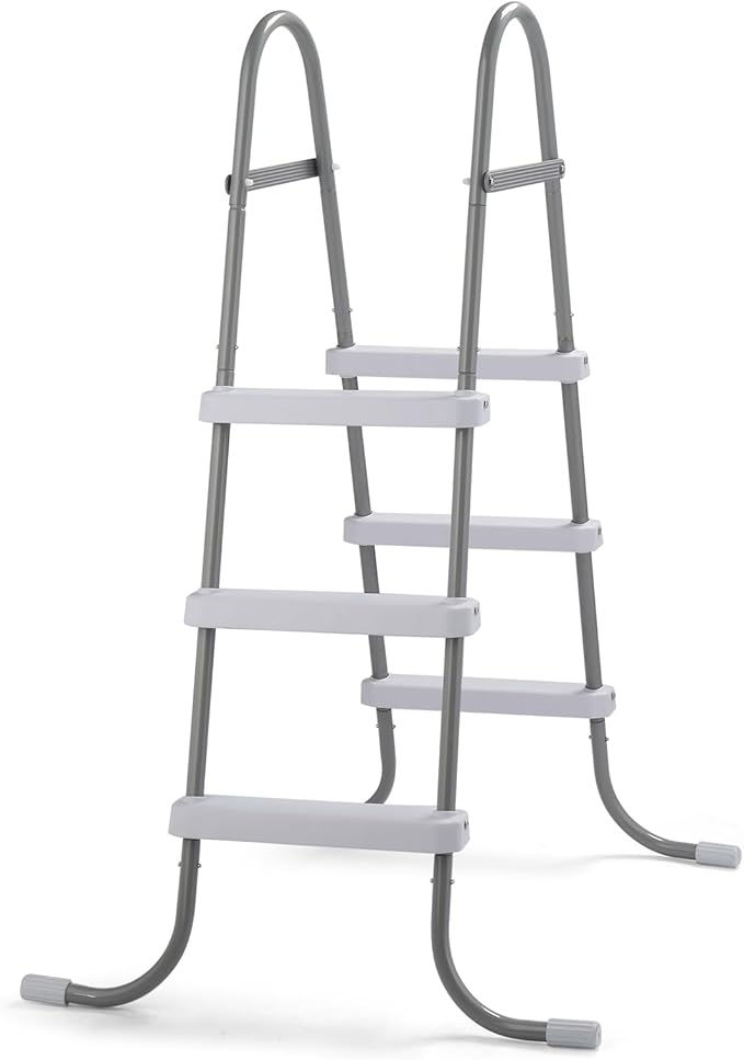 Outvita Above Ground Pool Ladder, 3-Step Steel A-Frame Swimming Pool Stairs for 42" High Wall, 300 lbs Capacity Entry/Exit Steps with Secure Non-Slip Sturdy Wide Step