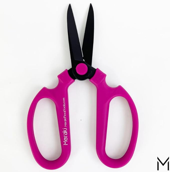 Garden Pruning Scissors Carbon Steel Blades 7.6 Inch Bougainvillea - Hot Pink