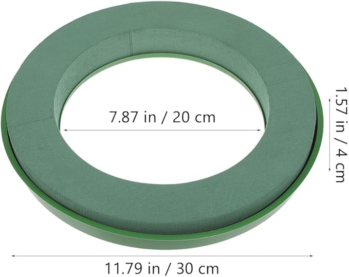 YARNOW 2 Pcs Flower Foam Rings with Suction Cups, 11.8 Inch Foam for Flower Arrangements, Wedding Car Decoration, Florist Supplies