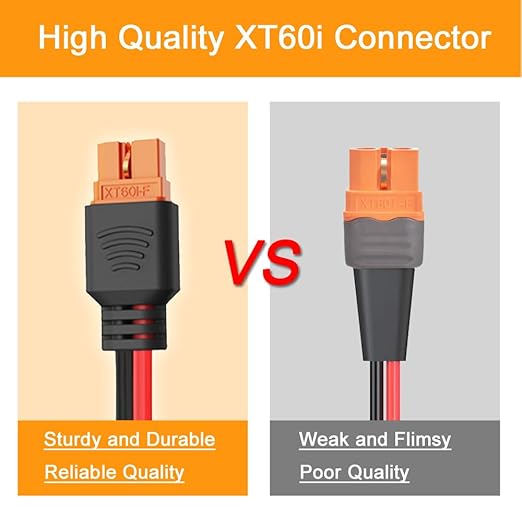 GRZWAYS XT60i to O Ring Terminal Cable, More Than 16A, 5FT 10AWG Extension Cable XT60i Female to O Ring Connector XT60i-f Compatible with Lipo Batterie (1.5M/5FT)