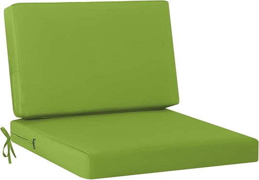 idee-home Outdoor Chair Cushions for Patio Furniture, Outdoor Seat Cushion | Waterproof Hampton Bay Deep Seat Replacement Couch Chair Cushions for Garden Backyard Green 28.5 x 28.5