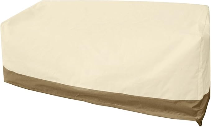 Heavy Duty Patio Sofa Cover, 100% Waterproof 3-Seater Outdoor Sofa Cover,Lawn Outdoor Furniture Covers with Air Vent and Handle, 79" Wx 37" Dx 35" H, Beige&Brown