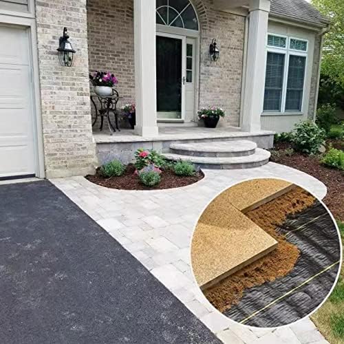 EXTRAEASY Garden Weed Barrier Landscape Fabric,Weed Block Fabric Heavy Duty 3.2OZ,Woven Mulch for Landscaping Ground Cover Weed Control Fabric, Black Garden Bed Liner (4ft x 250ft)