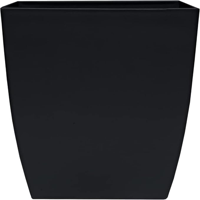The HC Companies Aria Self Watering Square Plant Pot w/Drainage - Classic Planters for Outdoor Plants & Indoor Plants - Lightweight & UV-Resistant Plastic Pots for Plants (6" Matte Black, Pack of 1)