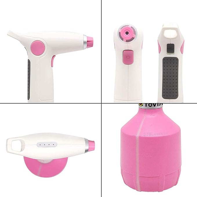 Gaone 1L Cordless Fogger Machine, Handheld USB Rechargeable ULV Electric Sprayer Nano Atomizer, Truly FINE Mist, Suitable for Home Office School Garden, Indoor and Outdoor,Pink