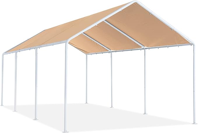 ABCCANOPY 10x20 FT Carport Garage Car Boat Shelter Party Tent, Beige