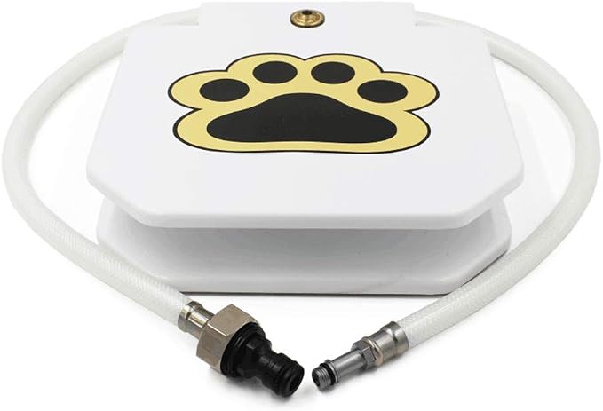 Piepea Brass Valve Outdoor Dog/Pet Water Fountain, Step On Dog/Pet Water Dispenser System for Fresh Water, Upgraded Version providing Constant Stream,41" Hose
