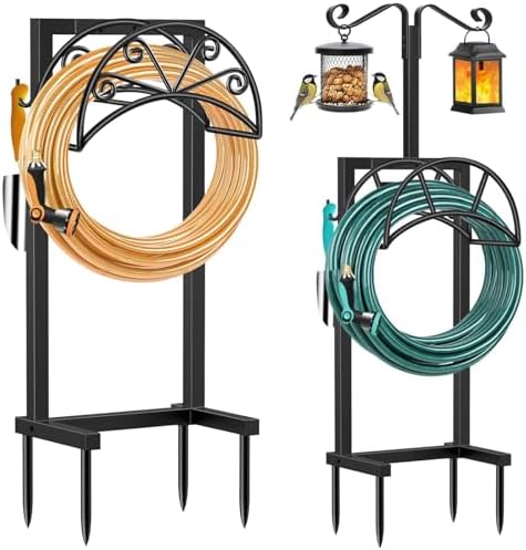 TomCare Garden Hose Holder Detachable Metal Water Hose Holder Hose Hanger