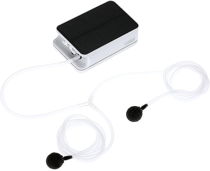Sunsbell Air Pump Pond Kit Solar Kit Solar Water Pump Solar Powered Pool Pond Oxygenator Aerator Bubbler, for Garden Fountain Pool Aquarium Fish Tank