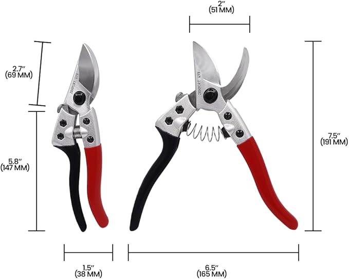 Zenport QV8-10PK Pruning Shear, Red, 10