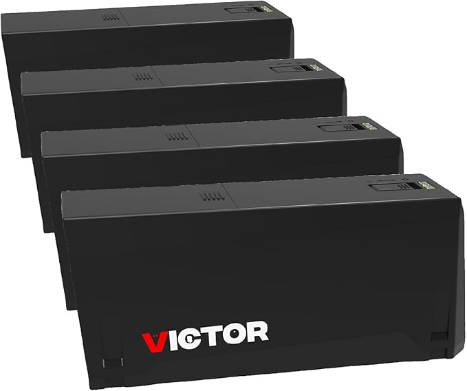 Victor M241BSR-3 Indoor Electronic Rat Trap, Humane Electric Rat Traps Indoor for Home, No Touch, No See Traps, 3 Count (Pack of 4)