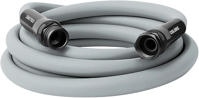 Flexzilla Colors Lead-In Garden Hose 5/8in. x 10ft., Lightweight All-Weather Water Hose, Durable and Flexible, Leak-Free Connections, Slate Gray