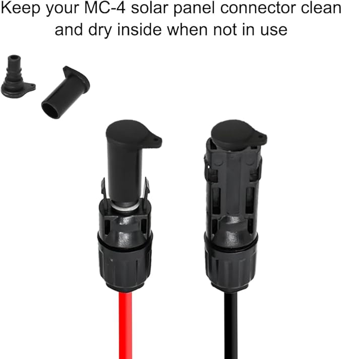 Solar Panel Connector Caps 10 Pairs, IP67 Waterproof Male and Female Cap Dust Plugs for Solar PV Connectors