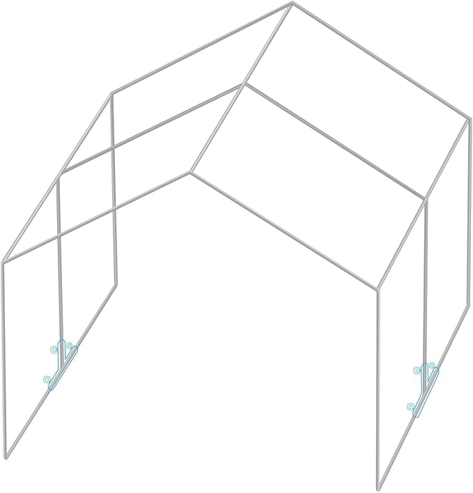 Aoneky 1'' Corner Canopy Fitting Couplers Kit - Fits 3/4" EMT - Frame Carport Connectors (2pcs 3 Way T Shaped Fittings)