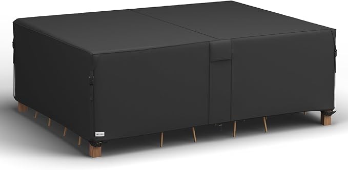 MR. COVER Heavy Duty Patio Furniture Covers, 900D Outdoor Furniture Cover Waterproof , Large Patio Set Covers Waterproof Outdoor for Dining Table and Chairs Combo, 90 x 64 x 28 Inch, Black
