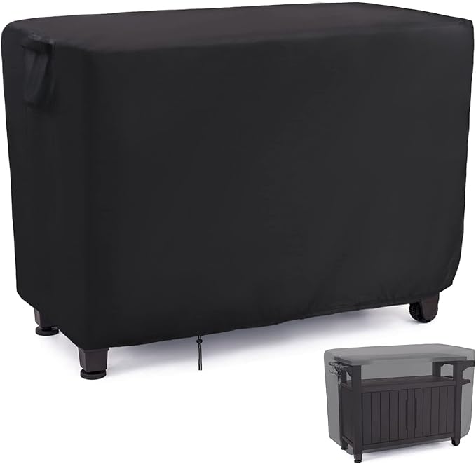 Patio Prep Table Cover for 52 Inch Keter Unity XL Portable Outdoor Table, Waterproof Outdoor Bar Table Cover, for Outdoor Grill Cart Pizza Oven Table - 52 x 22 x 33 Inch