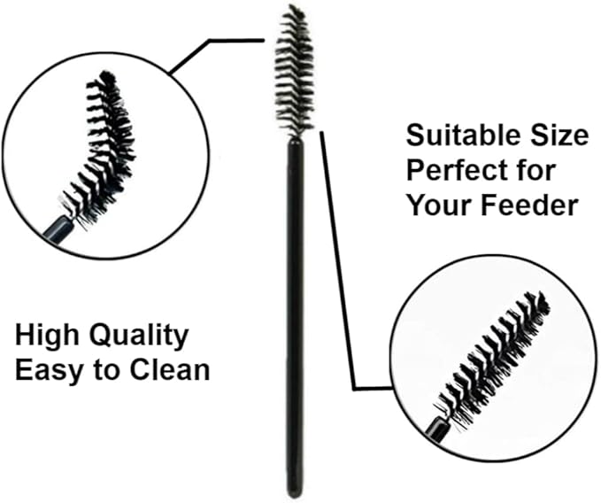 2 Pack Hummingbird Feeder Base Replacement Part Accessories Set - Includes 2 Pcs Bottom Base, Moat Hooks, Seal Rings, Brushes and Hanging Ropes (2, Black)