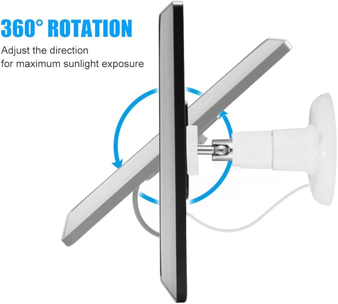 Solar Panel for Ring Doorbell, 5W Solar Panel Camera Charger Cable Compatible with Ring Video Doorbell 2, Doorbell 3, Video Doorbell 3+, Doorbell 4, etc.Battery Operated Doorbells, 10FT Cable (White)