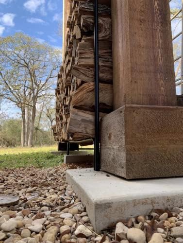 Rocky Mountain Goods 8 ft Firewood Rack - Outdoor/Indoor Wood Storage - Heavy Duty Steel - Easy Install in Minutes