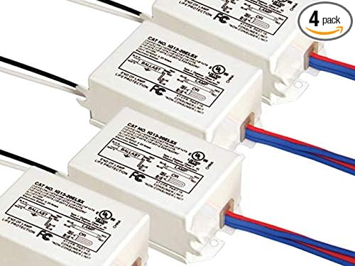 Solus 120V Electronic Single Lamp Fluorescent Ballast – Rapid Start, Metal Housing – Pack of 1, 2, or 4 – UL/cUL Listed, Linear & Compact Fluorescent Lamps (Pack of 4)
