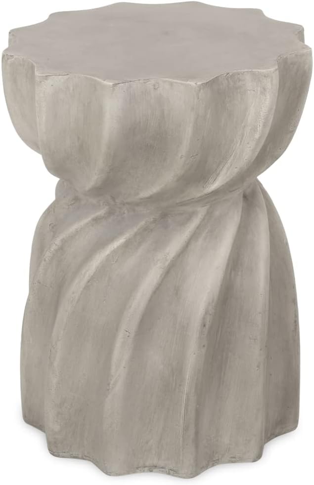 Christopher Knight Home Robin Outdoor Contemporary Lightweight Accent Side Table, Concrete Finish