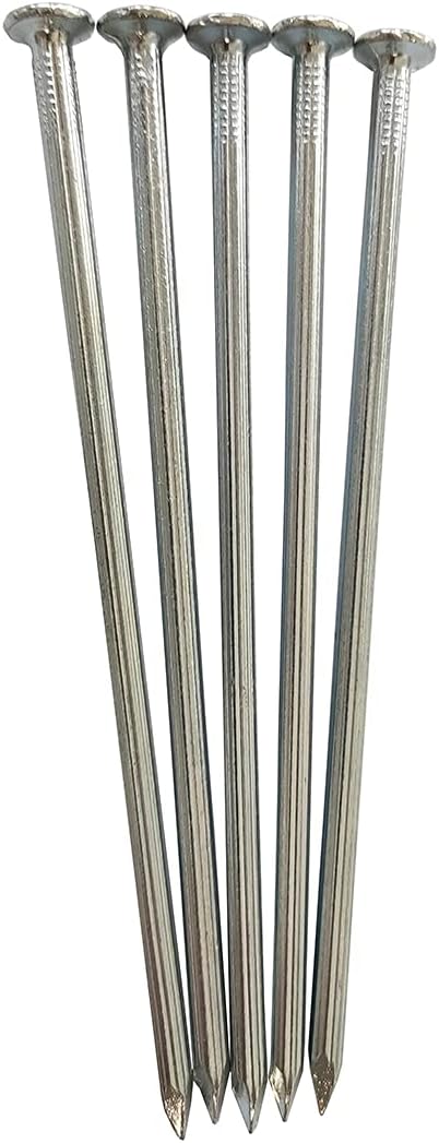 Metal Nails 6-Inch 144 Pcs Landscape Anchoring Spikes for Paver Edging, Weed Barriers, Turf, House Construction, Carpentry Nail, Tent, Anchoring Stakes (144-6in)