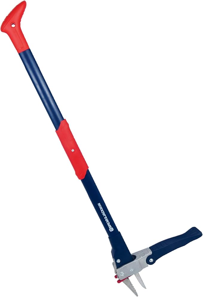 Spear & Jackson Weed Puller, Stand-Up Mechanical Garden Tool with Stainless Steel Claws and Long Nylon Fiberglass Handle