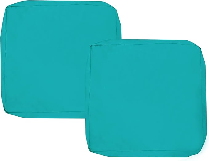 Sqodok Patio Cushion Covers 24 X 24 X 4 inch, Outdoor Furniture Cushions Cover Replacement, Water Resistant Cushion Cover Patio Seat Cushion Slip Covers Outdoor Couch Cushion Cover, Sky Blue
