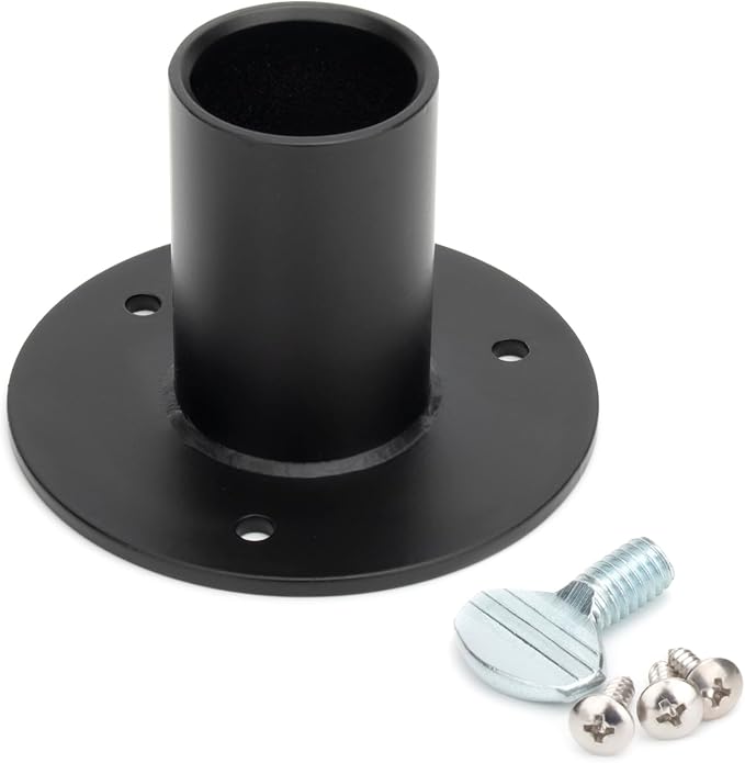 1202 Pole Mount Flange Compatible with Birds Choice, Suitable for 1-inch Poles, Bird Feeder Pole Mounting Flange, Black