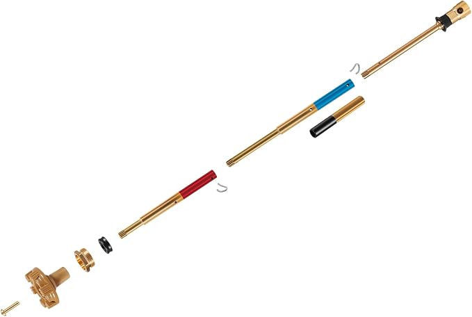 RK-ADJ-PRV Adjustable Rod Repair Kit, Compatible with Woodford 14 16 17 19 22 V22 Faucets, Universal PRV Upgrade Anti-Burst Design, Heavy-Duty Brass Stem & Metal Handle Repair Set (10pcs)