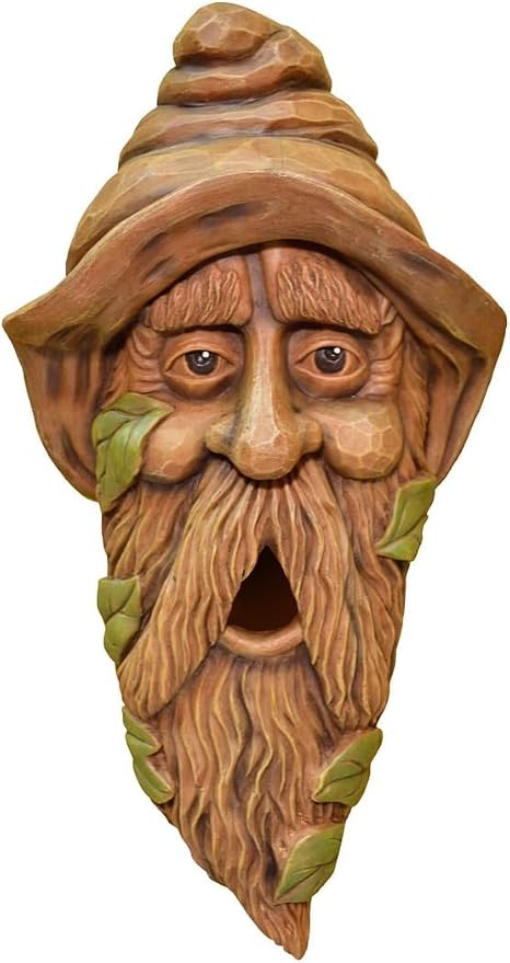 Red Carpet Studios Outdoor Tree Face Birdhouse, 14", Long Face Hank