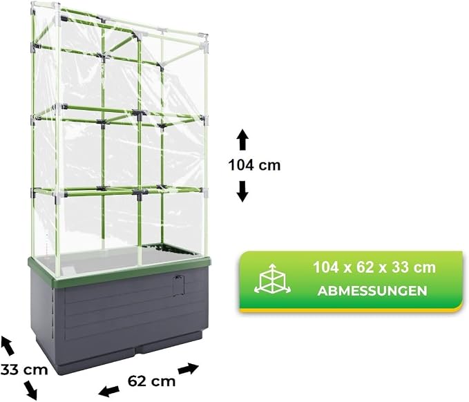 BioGreen Cover for Raised Garden Bed City Jungle & Heidelberg | Transparent Design | Incl. 2 Zippers | Protection from Cool Nights | Easy to Assemble