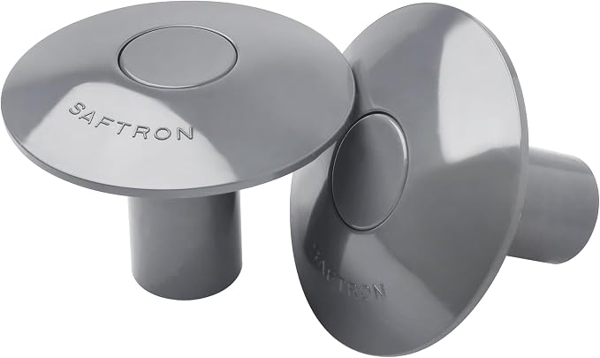 SAFTRON Covers for Pool Anchor Sockets (Set of 2 Units). (Gray)