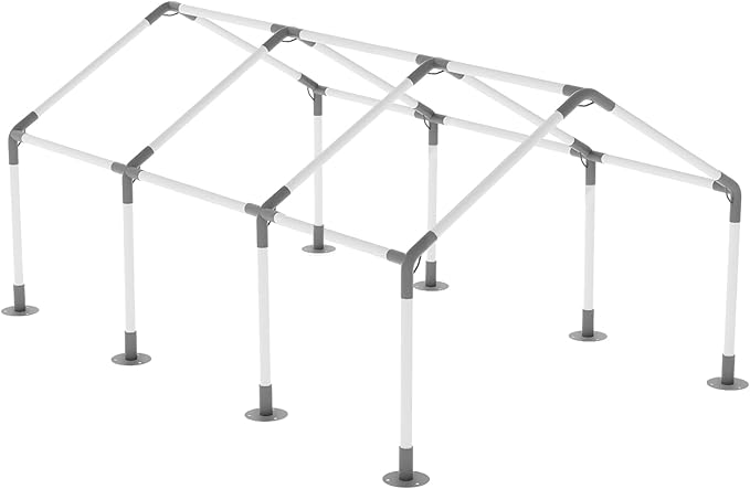 8 Leg Carport Kits，High Peak Canopy Fitting Kit with 1-3/8" ID, Galvanized Steel Carport Connectors, shed Frame kit DIY Project