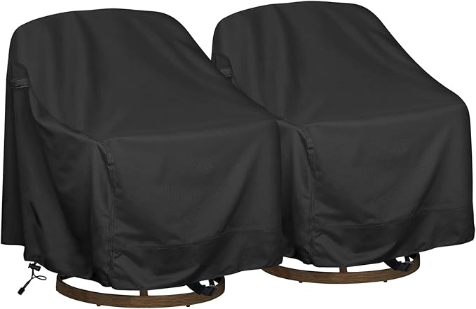 Outdoor Swivel Lounge Chair Cover 2 Pack,Waterproof Heavy Duty Outdoor Chair Covers, (30" W X 34" D X 38.5" H) Patio Furniture Cover for Swivel Patio Lounge Chair