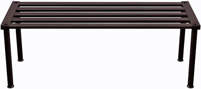 Metal Plant Stand, Rust-proof Aluminum Display Rack, Plants Display Stands Decoration Racks for Living Room Garden Balcony Patio (Ebony, 31.5Inch Tall Leg)