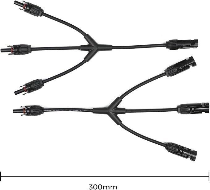 Renogy Solar Connectors M Branch Parallel Adapter Cable MMMF+FFFM Pair(Pack of 1)