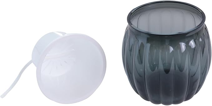 Cornasee 4" Pumpkin Planter Self Watering Pot, 4-Pack Small Plastic Planters for Indoor Plants,Flowers,Succulent,African Violets (Black, 4")