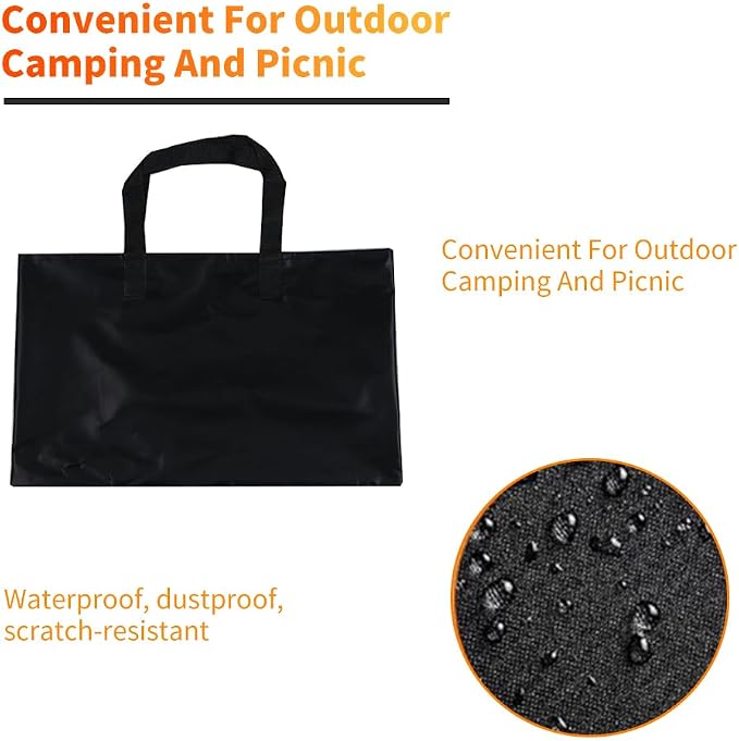 26-inch Outdoor Portable Wood-Burning Fire Pit with Carry Bag, Log Stove Fireplace for Camping, Backyard, Garden, Patio and Beach