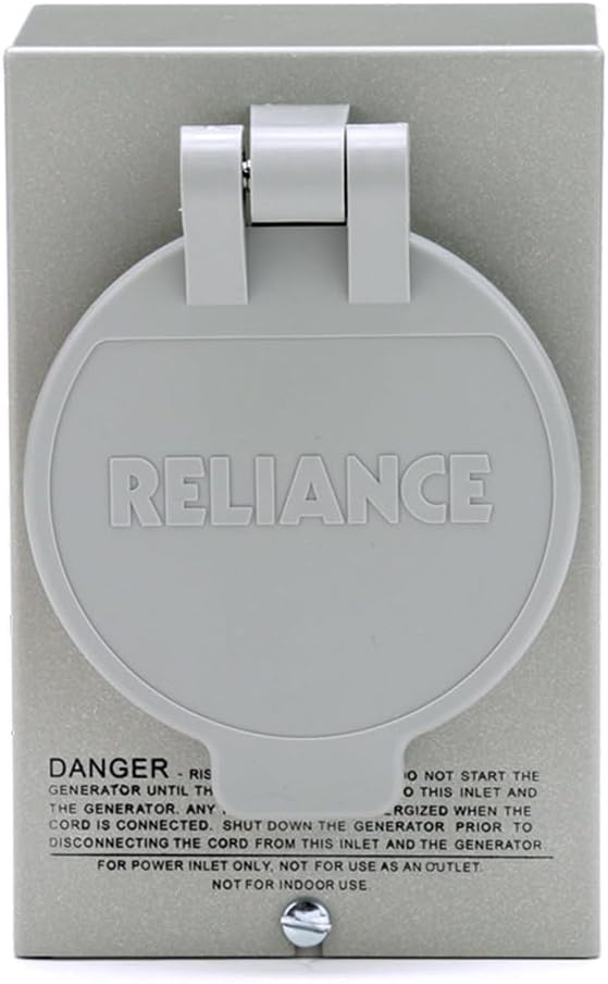 Reliance Controls Generators Up to 7,500 Running Watts PB30 30-Amp NEMA 3R Power Inlet Box, Gray