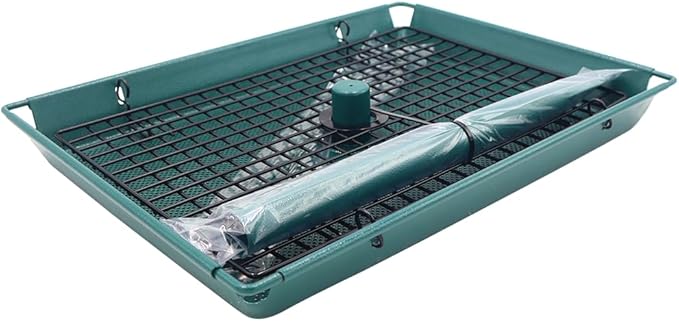 Zenport Z203009 2-in-1 Platform Bird Feeder, Green - 6 Pack