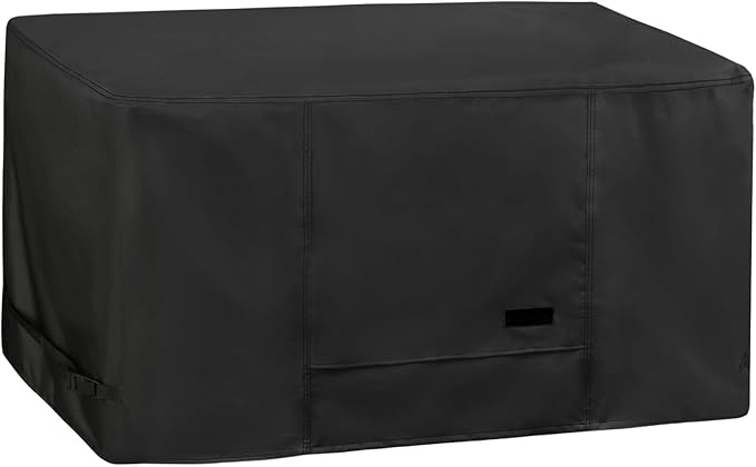 NettyPro Deck Box Cover, Fade Resistant Waterproof Outdoor Patio Storage Box Bench Cover for Rectangular 150-230 Gallon Resin Large Deck Box, 62 x 30 x 28 inch, Black