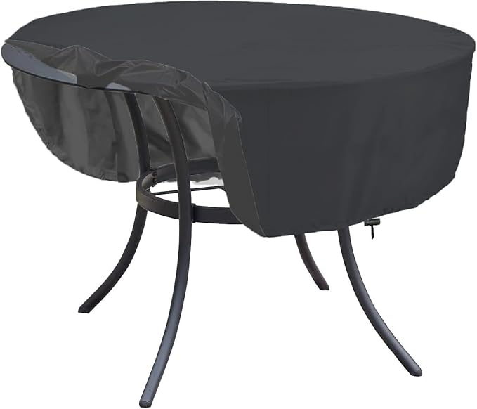 Patio Round Tabel Cover Waterproof 32 Inch 600D Oxford Outdoor Table Cover for Winter DustProof Heavy Duty